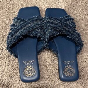 Vince Camuto Navy Women's Crisscross Sandals